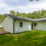 timber garden shed in paddock